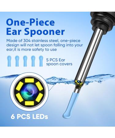 Blumway 1080p HD WiFi Ear Wax Removal Otoscope Kit - 6 LED Ear Cleaner for Adults Kids & Pets - 8 Piece Manual Ear Set Compatible with Smart Devices - Buy Online on GoSupps.com
