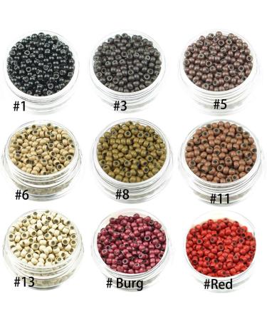 KOCONI 1000 Pcs Nano Rings Silicone Lined 3mm Hair Extension Beads Micro Beads Silicone Lined Nano Beads Silicone Lined Nano Rings #8 Dark Blond Nano Silicone 1000 PCS #8 Dark Blond - Buy Online on GoSupps.com