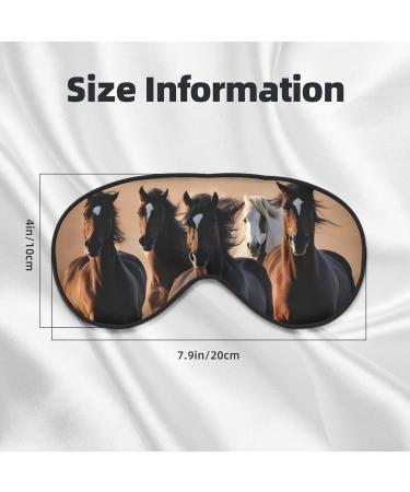 SSIMOO Running Horses Soft Sleep Eye Mask - Breathable Travel Eye Patch for Relaxation - Perfect for Women - Buy Online on GoSupps.com