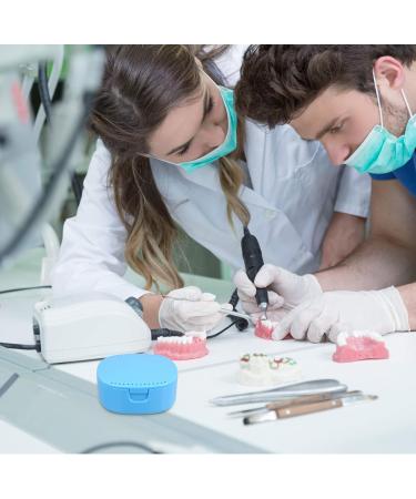 Exceart Dental Prosthesis Storage Box - Blue Can Braces with Mirror & Sieve | International Shipping - Buy Online on GoSupps.com