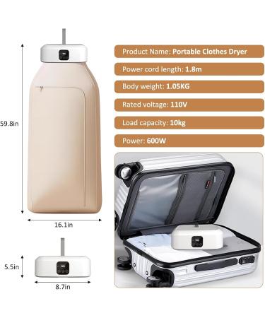 Clothes Dryer Portable Clothes Dryer Electric Clothes Dryer Portable Clothes Drying Rack Portable Dryer For Laundry For Rv Travel Apartment Electric Clothing Dryer With Dryer Bag Wireless Remote - Buy Online on GoSupps.com