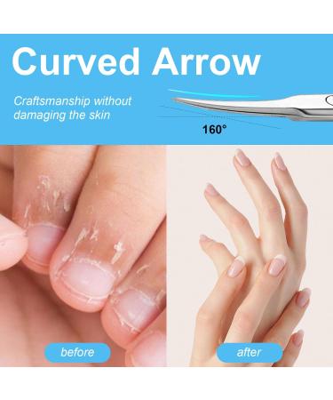Nail Scissors Beauty Scissors for Eyebrow Moustache Nose Hair Sharp Nail Scissor for Toenails Stainless Steel Curved Cuticle Scissor for Hair Trimming Beauty Grooming Thick Toenails Women Men - Buy Online on GoSupps.com