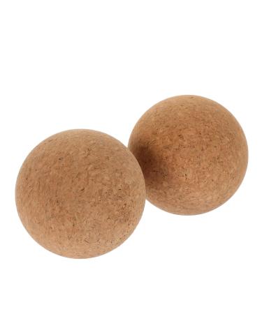 Sewoart 2st yoga ball made of cork massager cork ball for the foot triggerpunktball muscle massage ball wood massage balls body yoga-ball aid fascia ball fitness roll