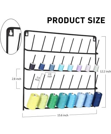 Haitarl 32-Spool Sewing Thread Rack | Wall-Mounted Metal Holder for Organizing Sewing Thread and Embroidery Tools - Buy Online on GoSupps.com