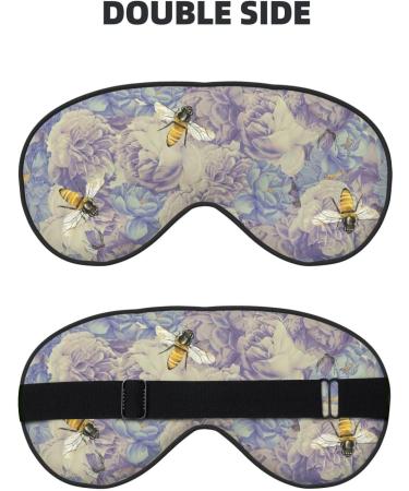 Bee Flying Print Soft Eye Mask | Travel Sleep Mask for Men & Women - Ultimate Comfort for Restful Sleep - Buy Online on GoSupps.com