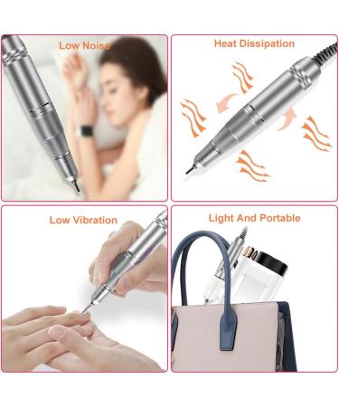 Portable Electric Nail Drill Nail Drill Manicure Machine Electric File Nail Sander Nail Drills Bits with LED Display for Gel Removing Nail Polish Pen Salon Tool for Manicure Pedicure Polishing Sh - Buy Online on GoSupps.com
