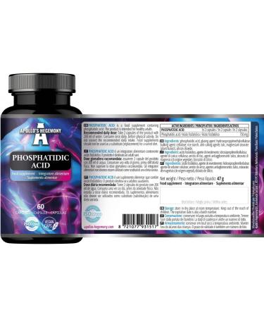 Apollo's Hegemony BV Phosphatic acid 750mg per daily dose 60 vegetable capsules 1 month supply natural supplement to support anabolic processes from Apollos Hegemony - Buy Online on GoSupps.com