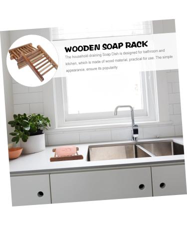 Ciieeo 20 Pcs Creative Soap Box Bathroom Storage Rack Drain Soap Holder Home Outdoor Travel Hollow Wooden Soap Rack (medium Natural Color Soap Rack) 4pcs Travel Soap Case Wood Tray - Buy Online on GoSupps.com