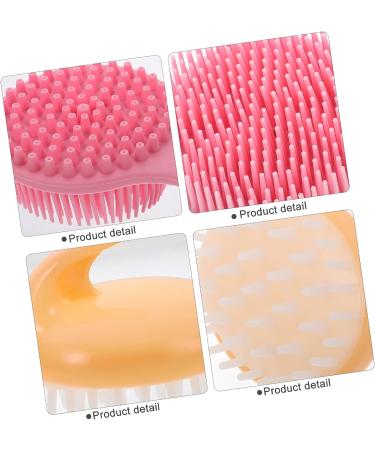 Mikinona 1 Set Bath Body Scrubbers Massager Massage Handle Accessories Yellow Home Tool with Silicone and Scrubber for Brushes Shampoo Hair Scalp Adult Shower Head Back Brushing Long Dry - Buy Online on GoSupps.com