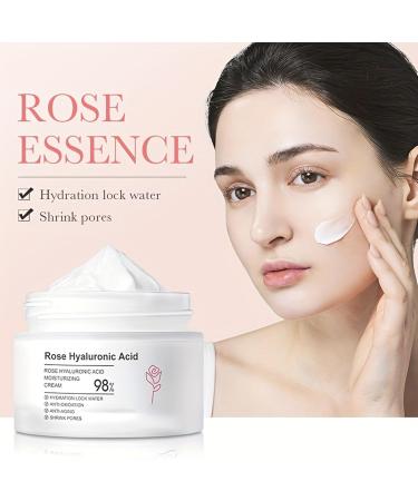 Rose Hyaluronic Acid Moisturizer - Hydrating Anti-Aging Cream for Women | Nourishing & Firming Face Care - Buy Online on GoSupps.com