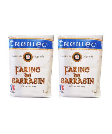 Treblec Farine de Sarrasin French Imported Buckwheat Flour (2 Pack Total of 4.4lbs)
