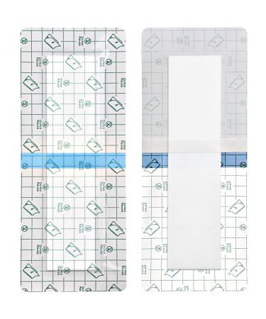 Waterproof Incision Bandages for Large Wounds Knee Hip Replacement Adheisve Island Dressing Bandaid Tape Post Surgical Shower Protector No Glue On Center 4 x 12 Inch (Pack of 14) Waterproof 4"x12" Pack of 14
