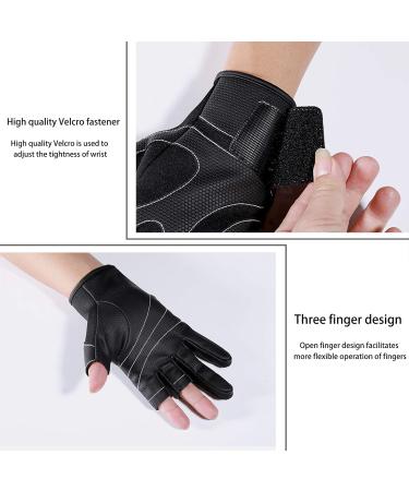 S5E5X Men's Neoprene Fishing Gloves with Rubber Grips | Fold Back Finger/Thumb Design | Ideal for Fishing, Camping, Climbing, Biking | Large Size - Buy Online on GoSupps.com