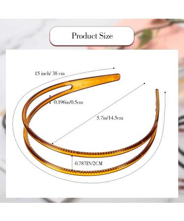 6-Piece Double Row Plastic Headband Set for Women and Girls - Non-Slip Hair Hoop Accessory in 5 Colors - Buy Online on GoSupps.com