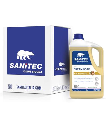  SANITEC igiene sicura SANITEC safe hygiene Luxor Gold Argan moisturizing and antibacterial scented soap cream with glycerin cleanses hands leaving them clean pH 5.5 dermatologically tested 2 boxes - Buy Online on GoSupps.com