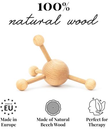 Tuuli Accessories Trigger Point Massager - Wooden Spider Massage Tool for Back Neck & Shoulder Relief - Buy Online on GoSupps.com