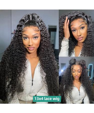 ADFORAIR 30 Inch Deep Wave Human Hair Lace Front Wig - 150% Density, Pre Plucked, HD Lace - for Black Women - Buy Online on GoSupps.com