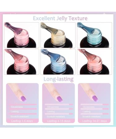 Sunshine Color Changing Jelly Gel Nail Polish - Summer Pink Translucent UV Sheer Gel Polish - Buy Online on GoSupps.com