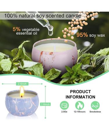 Scented Candles Gift Set for Women - 9 Pack Aromatherapy Marble Candles - Natural Soy Wax Stress Relief for Mother's Day Christmas Birthday Valentine's Day - Buy Online on GoSupps.com