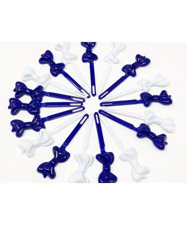 Tara Girls 20pc Cute Self Hinge Plastic Bow Hair Barrettes - Multi Design Sunflower & Navi White | BR-110 - Buy Online on GoSupps.com
