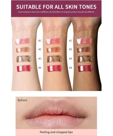4 Pack Nourishing Lip Gloss Moisturizing Lip Peptides Lip Plumping Lip Balm Makeup Supplies - Buy Online on GoSupps.com