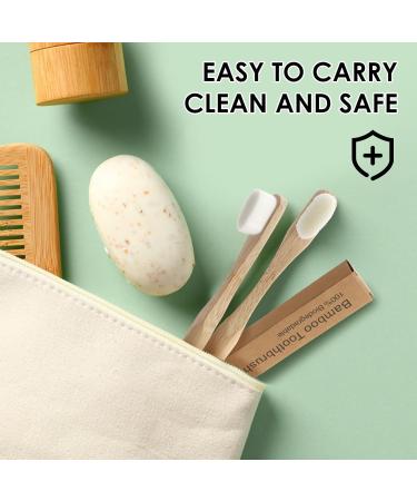 4-Pack Sustainable Bamboo Nano Toothbrushes | Extra Soft BPA-Free Vegan & Eco-Friendly | Perfect for Adults & Kids - Buy Online on GoSupps.com