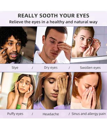 WOVTE Cooling Eye Mask Reusable Hot or Cold Therapy Gel Bead Eye Mask with Soft Plush Backing and Adjustable Strap for Puffy Eyes Dry Eyes Dark Circles Headache (Purple2) - Buy Online on GoSupps.com