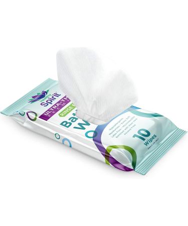 Healthy Spirit Rinse-Free Body Wipes - Ultra-Thick Premium - 120 Wipes (10 Wipes/Pack) - Box of 12 Packs - Buy Online on GoSupps.com