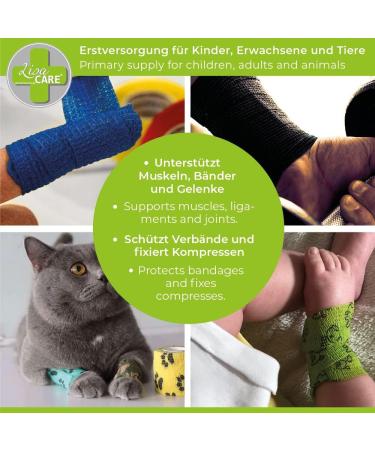 Lisacare Self-Adhesive Bandage - 12 Rolls 5cm Wide - Elastic & Colorful for Kids - Comforting Heart Design - Shop Now! - Buy Online on GoSupps.com