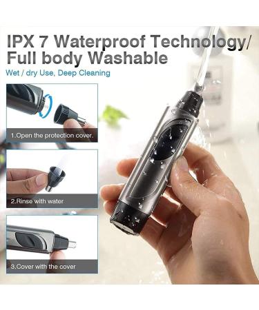 Professional Ear and Nose Hair Trimmer | Painless Facial Hair Clipper for Men & Women - Waterproof IPX7 - Buy Online on GoSupps.com