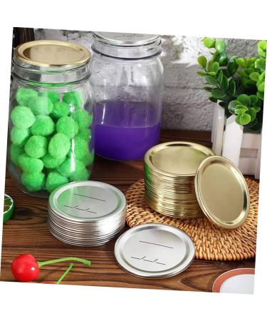 Sosoport 30pcs Mason Jar Lids Mason Jars Disc Glass Bottle Metal Mason Jar Lid Ball Jars Coffee Glass Storage Lids Canning Lid Cover Canning Jars Wide Mouth Canning Jar Lid CD Seal Tinplate Silver 7X7X0.2CM - Buy Online on GoSupps.com