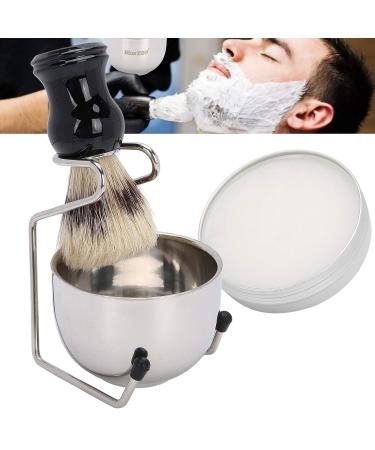 Premium 4-Piece Men's Shaving Tool Set - Stainless Steel Bowl Brush & Soap - International Shipping Available - Buy Online on GoSupps.com