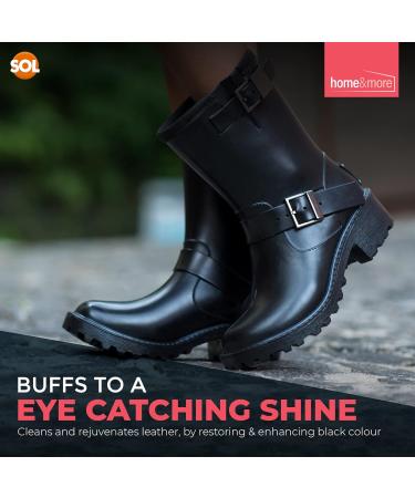 SOL 3pk Black Shoe Polish - 50ml Tins with Beeswax & Carnauba Wax for Lasting Shine | Black Boot & Leather Shoe Polish for Care - Buy Online on GoSupps.com