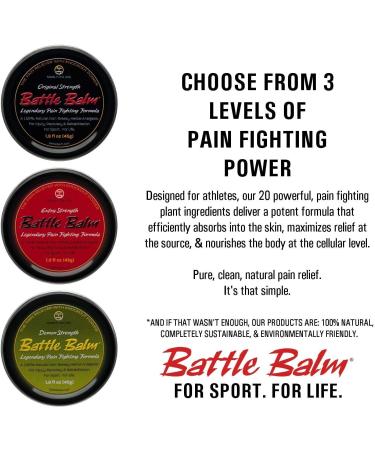 Battle Balm Extra Strength Pain Relief Cream (1.9oz) - Organic Topical Analgesic for Arthritis & Muscle Relief - Professional Grade - Buy Online on GoSupps.com