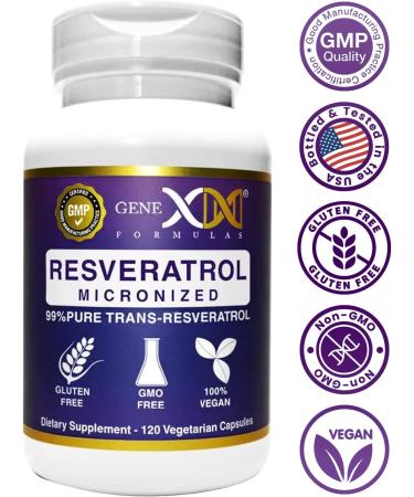GENEX 99% Micronized Trans-Resveratrol 1000mg with BioPerine | Pure Organic Pharmaceutical Grade Capsules for Healthy Aging and Cardiovascular Support - 120 Count - Buy Online on GoSupps.com