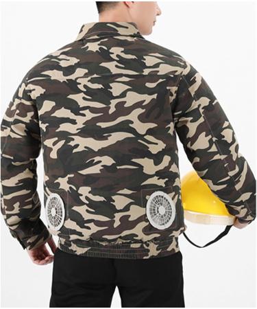 USB Cooling Jacket for Men - 4 Wind Speeds Easy to Clean XL Camouflage - Perfect for Outdoor Activities - Buy Online on GoSupps.com