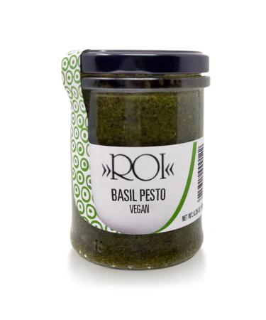 ROI Pesto Sauce - Vegan Pesto - Fresh Ligurian Basil Pesto Made of Genovese DOP basil and EVOO - Gluten Free Pesto - Keto Friendly Basil Sauce - Non-GMO - Made In Italy - 6.3 oz (180g) (Pack of 1) 6.3 Ounce (Pack of 1)