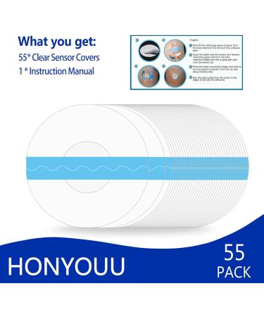 Waterproof CGM Sensor Protection Patches | Clear 10-Day Adhesive Tape for Libre 3 | 55-Pack 6.5cm Transparent - Buy Online on GoSupps.com