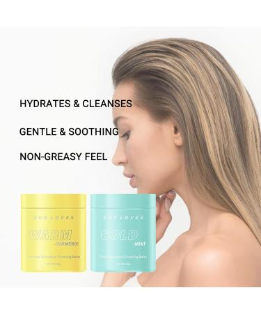 Elegauit Makeup Remover Cleansing Balm Set 2PCS Gentle and Nourishing Makeup Removing Balm with Ginger Natural Deep Pore Cleanser for Eye Lip or Face Makeup Cold & Warm Ecleanbalm-008 - Buy Online on GoSupps.com