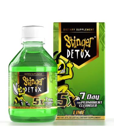 Stinger Detox 5X 7-Day Extra Strength Permanent Drink Caplet   Lime Flavor   8 FL OZ