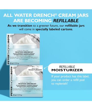 Peter Thomas Roth | Water Drench Hyaluronic Cloud Cream Hydrating Moisturizer Refill Pod | Hyaluronic Acid Cream For All Skin Types Line-Smoothing Fragrance-Free - Buy Online on GoSupps.com