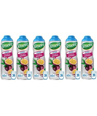 Pack of 6 sugar-free passion syrups