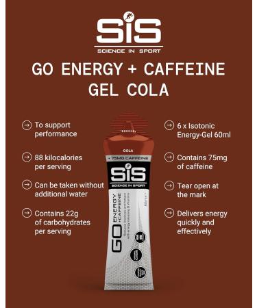  Science in Sport Science in Sport Go Isotonic Energy Caffeine Gel 60 ml - Cola - Pack of 6 - Buy Online on GoSupps.com