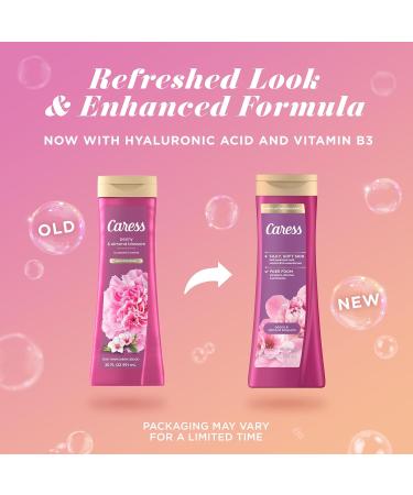 Caress Moisturizing Peony & Almond Blossom Body Wash For Fresh Smooth Skin Body Soap To Soothe & Unwind 20 fl oz Pack of 4 - Buy Online on GoSupps.com
