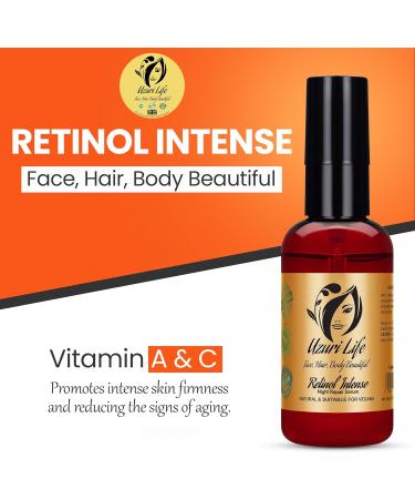 Uzuri Life Retinol Intense: Anti-Wrinkle & Anti-Aging Treatment for Fine Lines - Overnight Skincare - Buy Online on GoSupps.com