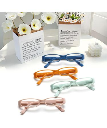 Cojwis 4 Pack Women's Reading Glasses - Fashion Spring Hinge Readers with Stylish Patterns | 4 Color Mix (3.00 3.50 X) - Buy Online on GoSupps.com