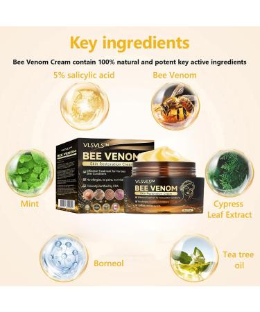 Bee Venom Skin Restoration cream Bee Venom Skin Treatment Cream Softens and rejuvenates skin - and reduces imperfections (4PCS) - Buy Online on GoSupps.com