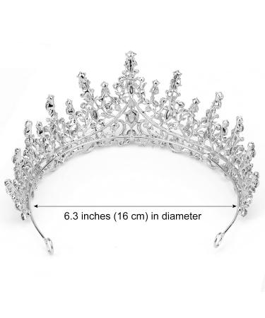 COCIDE Silver Crystal Queen Crown for Women - Rhinestone Princess Tiara for Wedding, Prom, Halloween - Bridal Hair Accessories - Buy Online on GoSupps.com