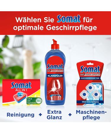 Somat All-in-1 Dishwasher Tabs (100 Tabs) - Ultimate Cleanliness & Power at Low Temperatures | International Shipping Available - Buy Online on GoSupps.com