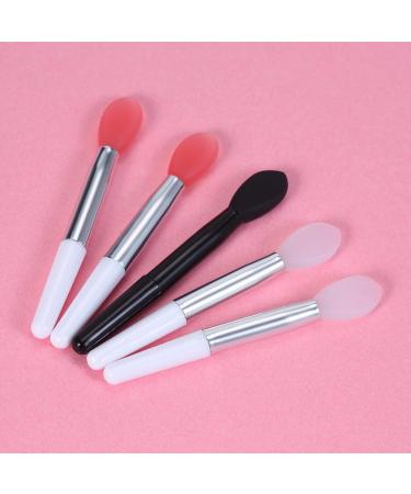10pcs Silicone Lip Brush Set - Mini Lip Care Applicator with Anti-Lost Covers | Pink | International Shipping - Buy Online on GoSupps.com